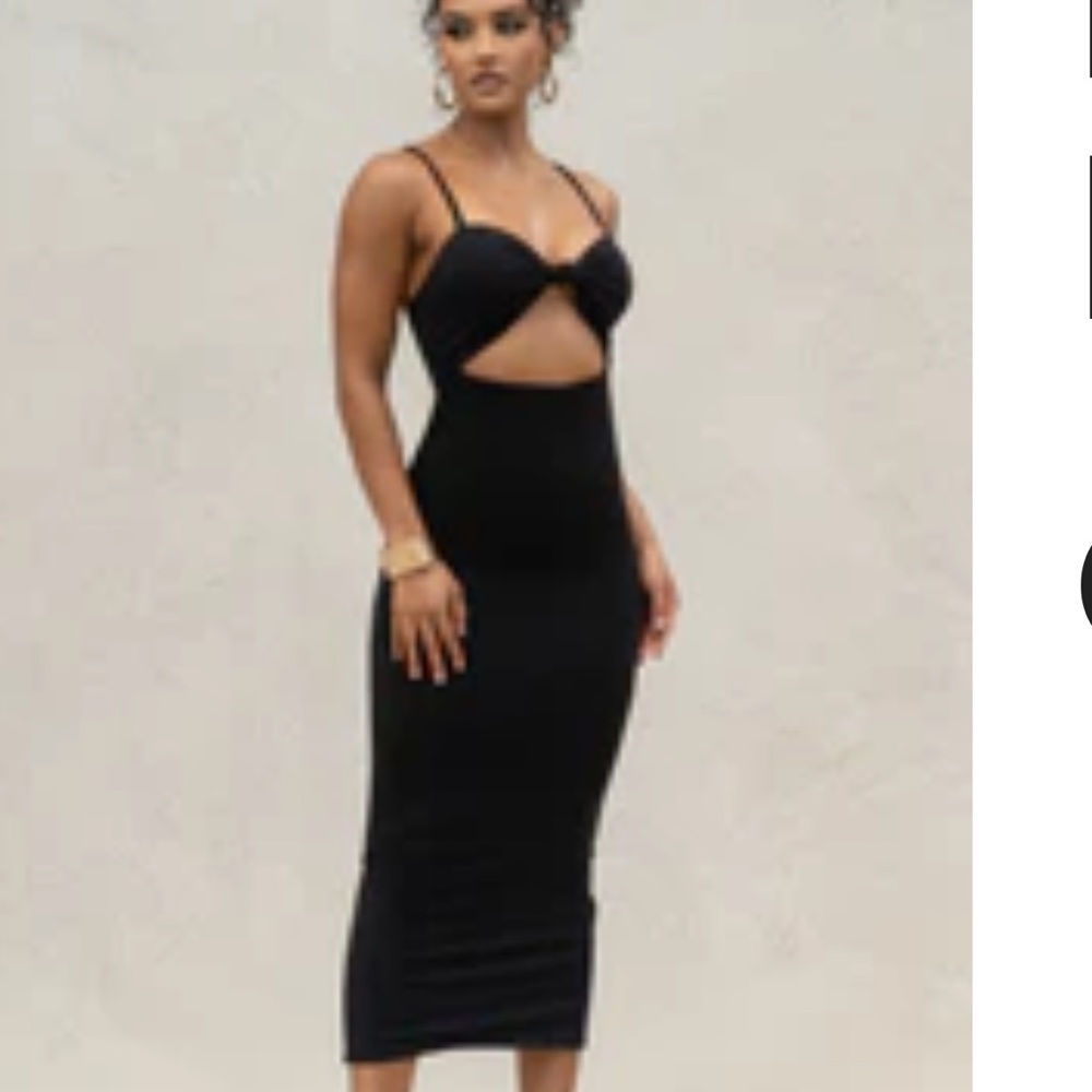 Black Midnight Memories Midi Dress Medium